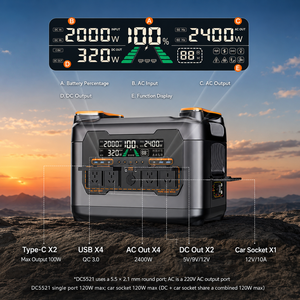 China-made <b>Solar</b> Charging Outdoor Camping <b>Generator</b> All in One 300W-5120W Portable Power Station Optional <b>Solar</b> - Product Image 3