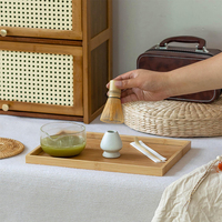 Fouet à matcha réutilisable en bambou, moulin à poudre de thé vert en céramique avec outils de théière, mélangeur et agitateur Chasen pour thé matcha