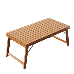 Tables et chaises pliantes modernes en bambou pour l'extérieur, sans installation requise, portables, pour stands, camping, petite taille, adaptées à la maison - Product Image 1