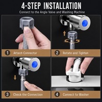 Tuyau d'arrivée d'eau pour lave-linge entièrement automatique, anti-explosion, flexible et extensible, pour raccord de robinet