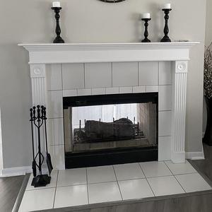 5 Pcs <strong>Fireplace</strong> <strong>Tools</strong> Sets Black Handle Wrought Iron Large Fire <strong>Tool</strong> Set and Holder Outdoor Fireset Fire Pit Stand - Product Image 4