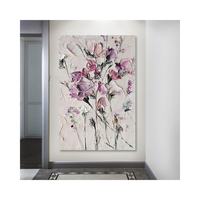 Produits de livraison directe personnalisés 2022 100% peinture épaisse peinte à la main fleurs colorées abstraites pour la décoration de la maison