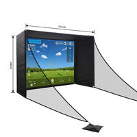 Filet de projection pour entraînement de golf, écran de simulateur de golf d'intérieur, filet d'entraînement de golf, taille 2,5x2,5m