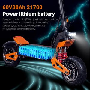 Trottinette électrique pour adultes, contrôle par application NFC, double moteur, vitesse rapide, longue portée, étanche, pliable, aluminium, autonomie de 120 km - Product Image 5