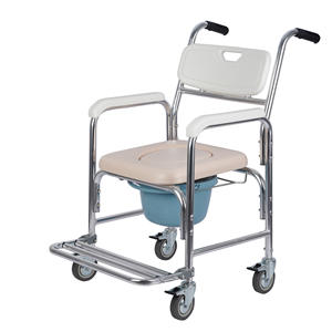 Silla de Inodoro Plegable de Aluminio para Discapacitados, Silla Cómoda para Hospital, Gran Venta - Product Image 4