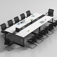 Sistema di Tavoli Modulari per Conferenze, Grande Scrivania per Riunioni, Arredamento per Ufficio, Progetto OEM Personalizzato