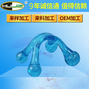 Rodillo de masaje corporal de plástico con 4 cabezales transparentes de 11,5x11,5x3 cm para uso doméstico - Product Image 3