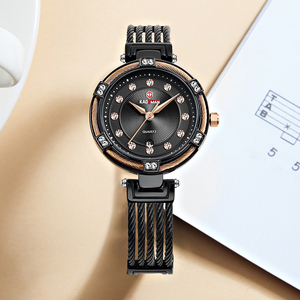 Orologi da <span class=keywords><strong>donna</strong></span> Top Luxury Fashion Diamond orologi da polso da <span class=keywords><strong>donna</strong></span> in acciaio inossidabile con cinturino in maglia d'<span class=keywords><strong>argento</strong></span> <span class=keywords><strong>orologio</strong></span> al quarzo femminile - Product Image 5
