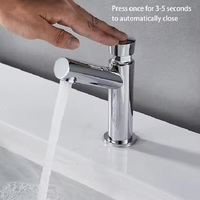 Robinets de lavabo à retardement au design contemporain Robinet de salle de bain à économie d'eau froide à trou unique monté sur le pont