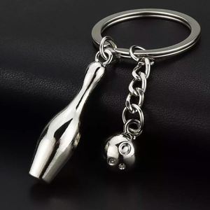 พวงกุญแจโลหะรูปทรงลูกบอลจำลอง 3 มิติ สไตล์สร้างสรรค์ - Product Image 2