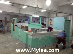Kiosque alimentaire et de boissons haut de gamme pour centre commercial, kiosque à jus frais à vendre, marque <span class=keywords><strong>Myidea</strong></span>, 5000x3000mm, garantie de 3 ans - Product Image 4