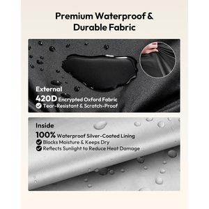 Outdoor <b>Refrigerator</b> Cover Waterproof Dustproof Upright <b>Mini</b> Fridge Protector Black 19.134D x 18.134W x 31.534H - Product Image 6