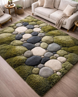 Tapis tufté fait main de luxe pour chambre et salon, tapis épais et doux, design personnalisé, tapis de sol pour la décoration de la maison et des hôtels