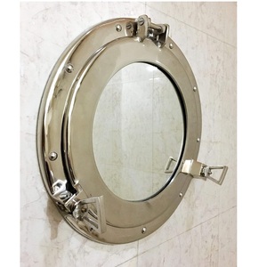 Espejo Redondo de Pared Estilo Marítimo de Aluminio, Suministro Directo de Fábrica, para Decoración de Dormitorio y Baño, Disponible a Precio de Fábrica - Product Image 1