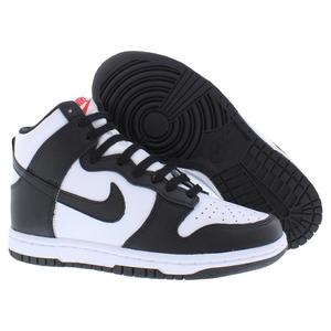 Chaussures Nike Dunk High en cuir pour femmes, blanc, noir, rouge universitaire, style basketball - Product Image 4