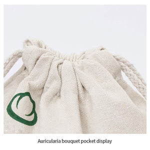 ถุงของขวัญผ้าฝ้ายรีไซเคิลพร้อมกระเป๋าหูรูดผ้าลินินคอตตอนขนาดและโลโก้ที่ปรับแต่งได้ - Product Image 4