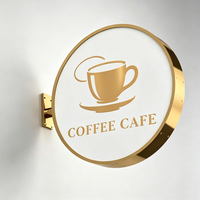 Cajas de Luz Publicitarias LED Iluminadas en 3D Personalizadas con Diseño Redondo, Ideales como Letreros Exteriores para Logotipos