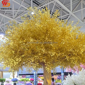 Árbol de Banyan Artificial Dorado Personalizado, de Tamaño a Medida, con Corona Completa de Hojas de Ficus, Árbol de los Deseos, Decoración para Bodas y Hoteles - Product Image 3
