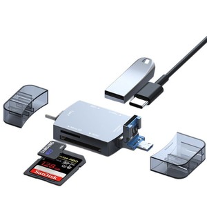 Lecteur de <span class=keywords><strong>carte</strong></span> Type-C <span class=keywords><strong>USB</strong></span> 2.0 2-en-1 multifonction OTG pour téléphones Android et ordinateurs, <span class=keywords><strong>carte</strong></span> mémoire SD/TF externe - Product Image 6
