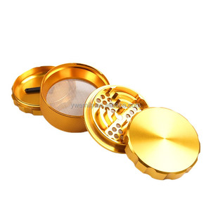 <span class=keywords><strong>Oferta</strong></span> Especial JY: Molinillo de Hierbas y Tabaco Metálico de Lujo con Rosca Dorada de 60 mm, Venta al Por Mayor - Product Image 2