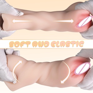 Expédition gratuite depuis les entrepôts américains : Masturbateur réaliste de poche pour homme, double canal, avec TPE réaliste anal/vaginal pour hommes - Product Image 3