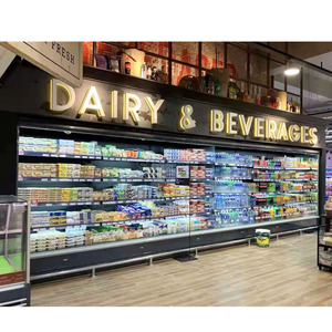 Siêu thị Showcase tủ lạnh đa tầng mở máy làm lạnh thẳng đứng không khí Rèm tủ lạnh hiển thị tủ đông - Product Image 2