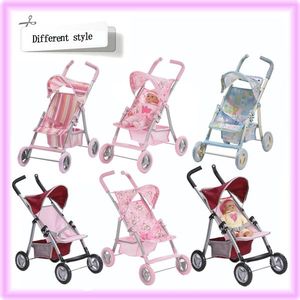 <span class=keywords><strong>Poussette</strong></span> <span class=keywords><strong>Poussette</strong></span> à Quatre Roues pour Bébé Poupée Poupée Wagon Jouet à Canopy Poupée Landau avec Nacelle à Quatre Roues - Product Image 6
