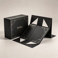 Boîte cadeau pliable magnétique gain de place avec finition mate et doublure en éponge, emballage en carton premium pour marques de luxe haut de gamme