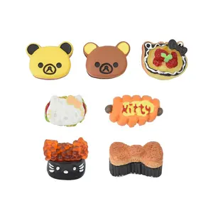 HENGXIN kue simpul kupu-kupu hewan kartun, mainan makanan Mini berkualitas tinggi liontin Resin untuk kerajinan tangan rumah boneka