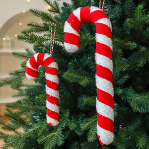LINGKAI Red White Striped Foam <b>Candy</b> <b>Cane</b> <b>Christmas</b> Ornaments Lollipop Hanging Pendants for Xmas Tree Decor - Product Image 4