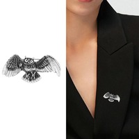 Broche de hibou en émail rétro personnalisé pour hommes et femmes Broches de corsage d'animaux en alliage