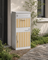Boîte à colis extérieure résistante aux intempéries, boîte de livraison de colis robuste et durable, boîte aux lettres en métal autoportante pour colis et lettres