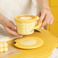 Nouvel ensemble tasse et soucoupe en céramique motif banane, style moderne et minimaliste, 240 ml, inspiré de l'art latte japonais, sensation premium, idéal pour Instagram