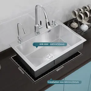 Modern mutfak şelale musluklar 304 paslanmaz çelik çok fonksiyonlu mutfak lavabo ile mutfak lavabo musluğu çekin şelale
