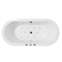 Venta caliente Masaje acrílico independiente Whirlpool Spa Bañera de hidromasaje Hydro Whirl Pool Jets Bañeras de masaje