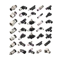 Raccord de tube en PU, connecteur rapide pneumatique noir en plastique, raccord de réduction pour tuyau, connecteur de tube pour tuyau d'air, fabrication PG