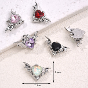 Cuentas sueltas en forma de corazón de cristal personalizadas para manualidades materiales hechos a mano collares pulseras accesorios fabricación de joyas - Product Image 2