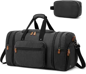OEM ODM Large Capacity 40L Durable Lightweight Black Sport Gym Travel Duffle Bag Shoe Bag