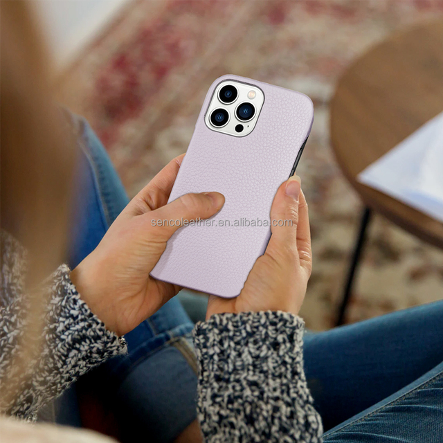 Factory Price Luxury Pebble Genuine Leather Camera High Protective Mobile Phone case Cover for Iphone13/13pro/13promax