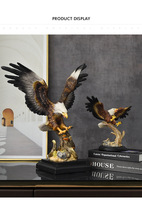 Ornements en résine Ailes d'aigle Dapeng, décorations d'aigle haut de gamme pour bureau et hôtel