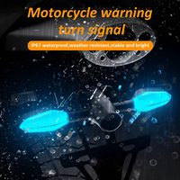 Clignotant de moto RGB à LED séquentiel avec projecteur d'ombre, étanche, pour une sécurité nocturne accrue