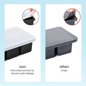 Hot Seller Food Grade Easy Release <b>Silicone</b> Molds 12 Stackable Durable Ice Cube <b>Tray</b> With Lid - Product Image 6