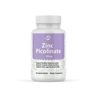 OEM ODM Picolinate de zinc 30mg 50mg, complément alimentaire à absorption élevée pour soutenir le système immunitaire, capsules végétaliennes, fabrication OEM sous marque privée