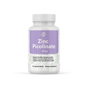 OEM ODM <span class=keywords><strong>Picolinate</strong></span> de <span class=keywords><strong>zinc</strong></span> 30mg 50mg, complément alimentaire à absorption élevée pour soutenir le système immunitaire, capsules végétaliennes, fabrication OEM sous marque privée - Product Image 1