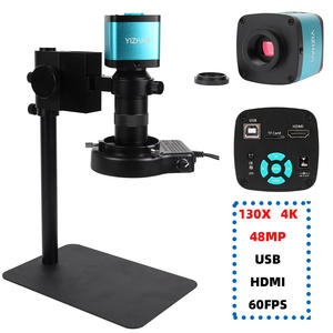 4Kデジタルビデオ単眼顕微鏡ズーム130Xレンズ、CCD HD-MI 48MP 60FPS 1080P産業用カメラLEDリングライトPCB修理 - Product Image 1