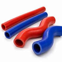 Tuyau en caoutchouc silicone renforcé monocouche haute température, couleur rouge et bleue