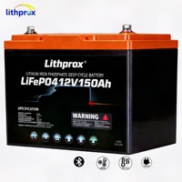 Batterie au phosphate de fer et de lithium de qualité A 12V 150AH 6000+ cycles pour voiturette de golf avec BMS Bluetooth, connecteur Anderson, CE, RoHS, IP67, OEM, ODM