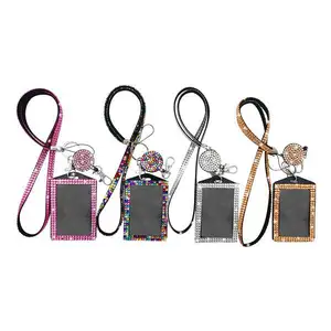 Stylish hot pink rhinestone lanyard In Varied Lengths And Prints