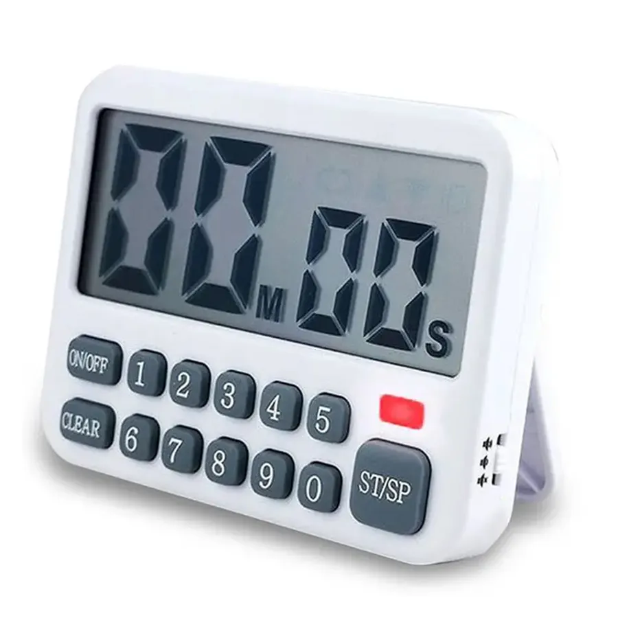 大型ディスプレイデジタルキッチンタイマー磁気調理タイマーサイクルカウントアップタイマー数字付き直接入力大音量アラーム