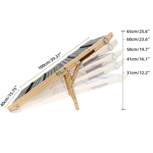 <span class=keywords><strong>Escaleras</strong></span> Plegables de Madera para Perros, Altura Ajustable, Rampa para Perros Pequeños y Grandes, para Sofá y Cama, con Tapete Antideslizante - Product Image 3